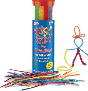 Wikki Stix for Doodlers - Kid's Travel Essential: Portable Creativity On-The-Go! Pack of 24 Wikki Stix in Neon and Primary Colors. Made in USA ! 3 & Up.