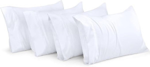 Utopia Bedding Queen Pillow Cases - 4 Pack - Envelope Closure - Soft Brushed Microfiber Fabric - Shrinkage and Fade Resistant Pillow Cases Queen Size 20 X 30 Inches (Queen, White)