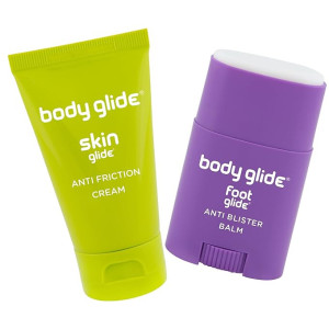 BodyGlide Skin Glide & Foot Glide Gift Set | Blister Protection and Anti Chafing Cream | Complete Skin Protection for Sports, Play & Everyday | 1.6oz Skin Glide & 0.8oz Foot Glide