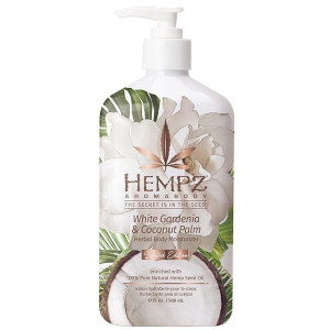 Hempz Body Lotion Moisturizer - White Gardenia & Coconut Palm - Daily Moisturizing Cream, Shea Butter, Coconut Oil - Skin Care Products, All Natural Hemp Seed Oil - 17 Fl Oz