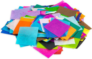 Hygloss Products Bleeding Tissue Paper Squares 1-Inch, 20 Assorted Colors for Arts & Crafts, DIY Projects, Scrapbooking, Greeting Cards, 480 Squares